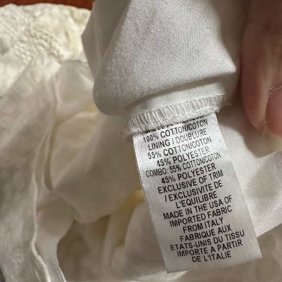 Milly of New York crochet boho top white blouse top S M 4 - Picture 8 of 8